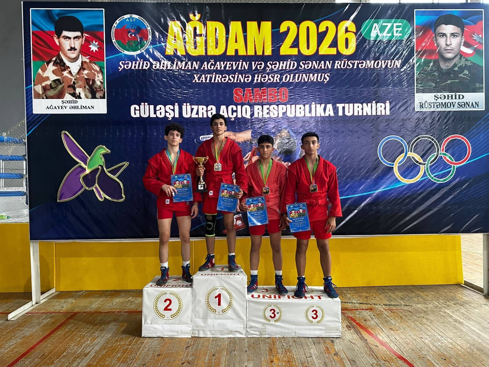 Ağdam Olimpiya İdman Kompleksində "I Qarabaq muharibəsi şəhidləri Əhliman Ağayev və Sənan Rüstəmovun xatirəsinə həsr olunmuş"  sambo idman növü üzrə yeniyetmələr arasında açıq turnir keçirilmişdir